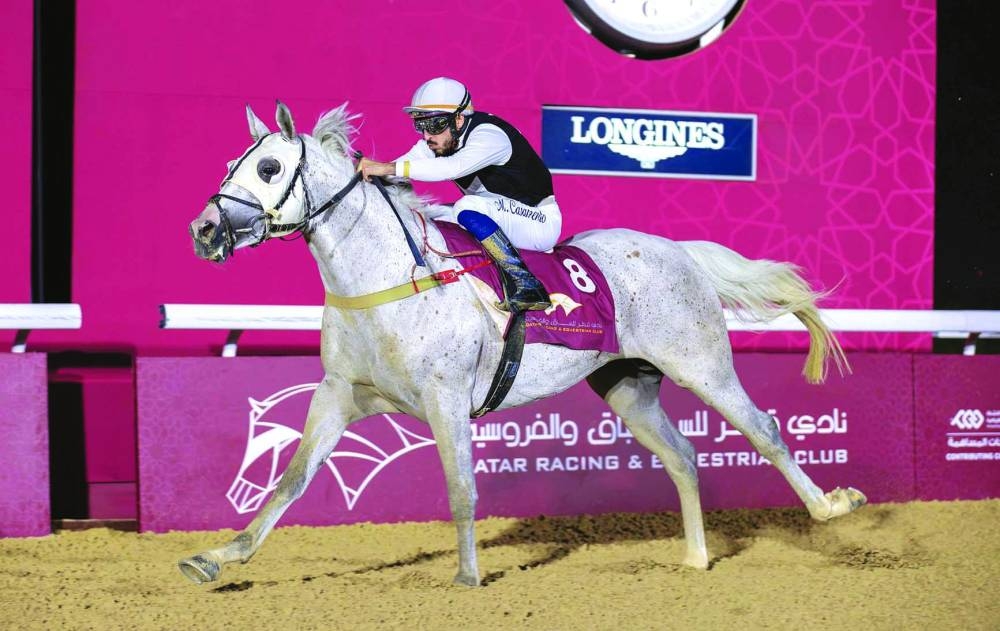 Jockey Marco Casamento guided Mared Al Jasra to victory on Thursday.