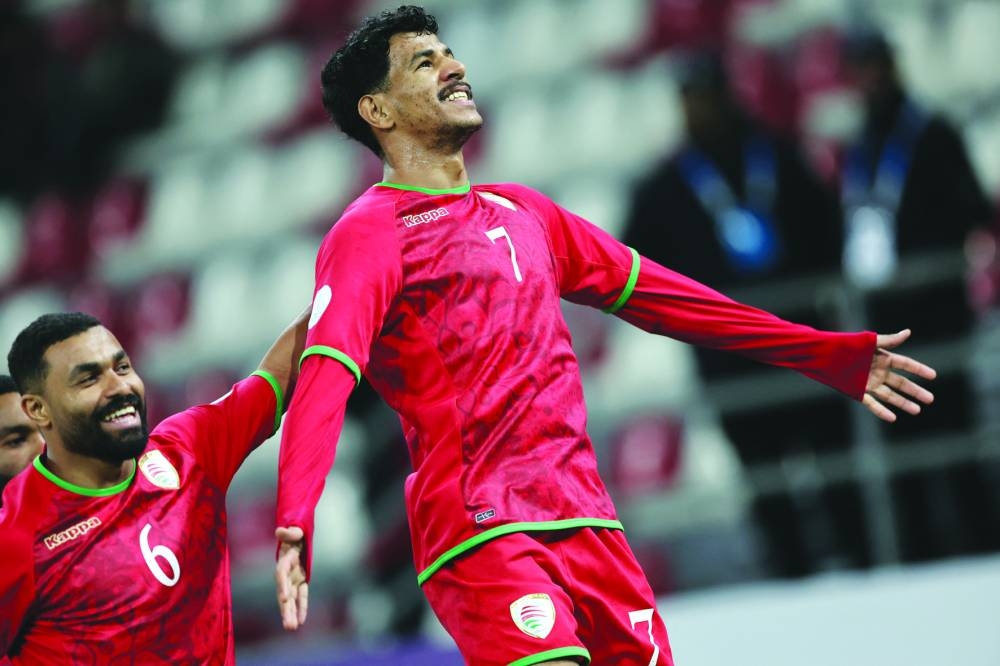 
Issam al-Sabhi scored Oman’s both goals. (Reuters) 
