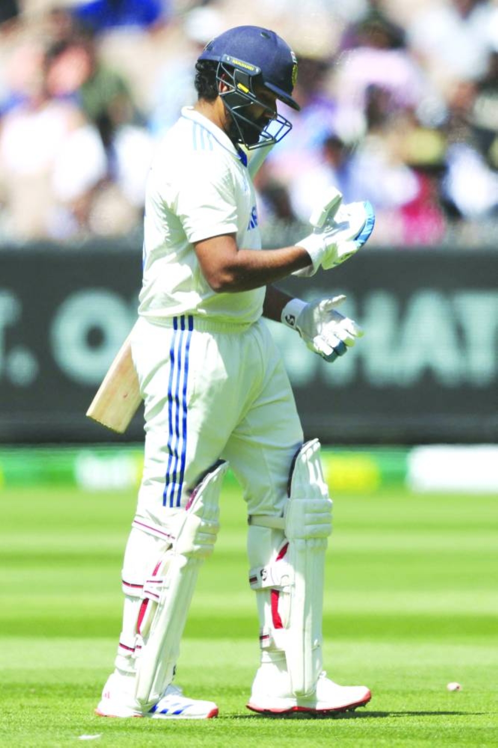India’s Rohit Sharma leave the field after being dismissed on day five of the fourth Test against Australia at the MCG. (AFP)