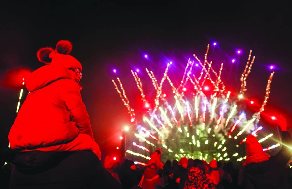 
A New Year fireworks show for children at the Museumplein in Amsterdam. (AFP) 