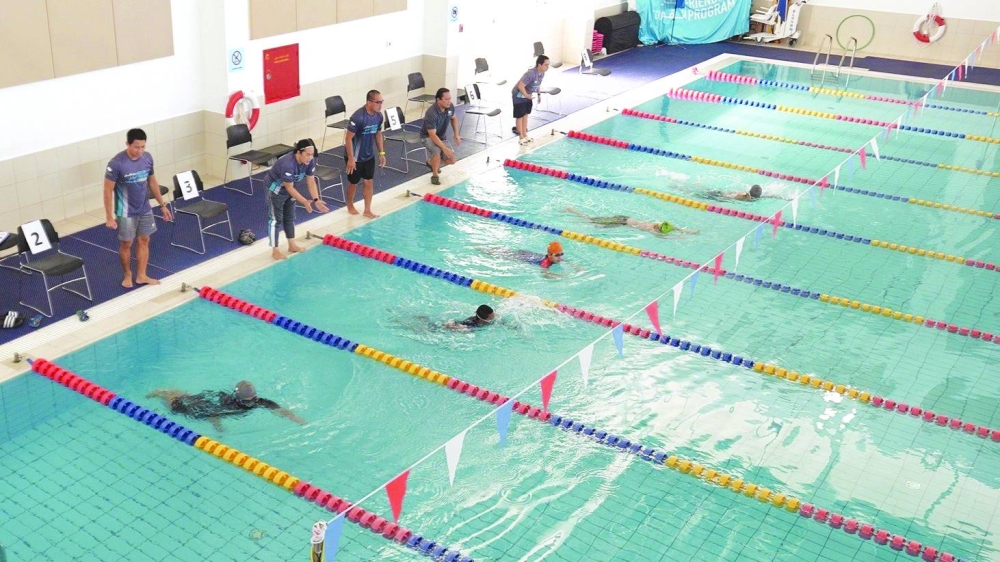 Participants taking part in a competition.