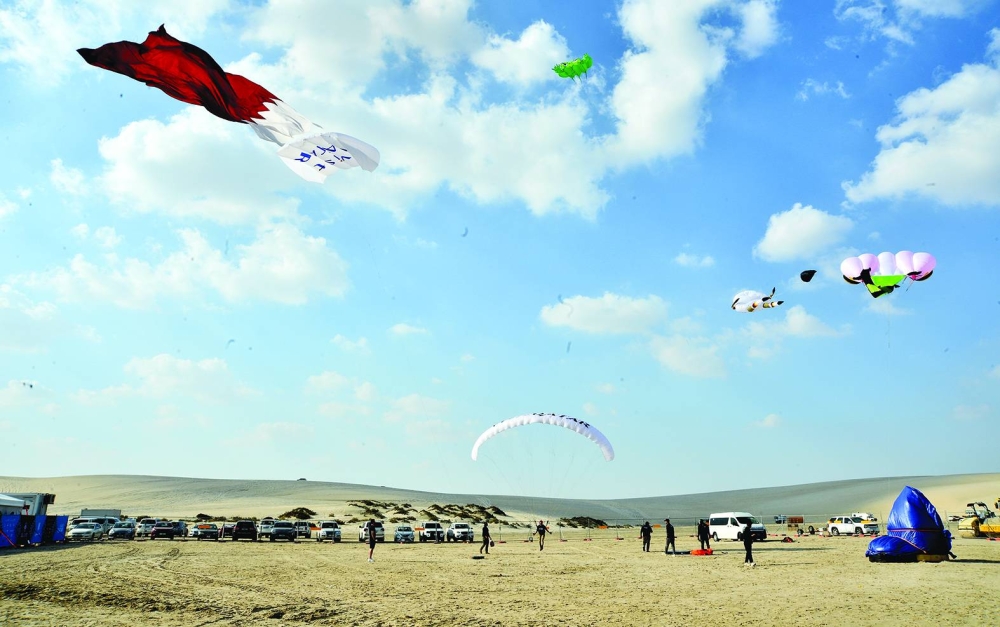 Kite flying activities for enthusiasts.  PICTURE: Shaji Kayamkulam