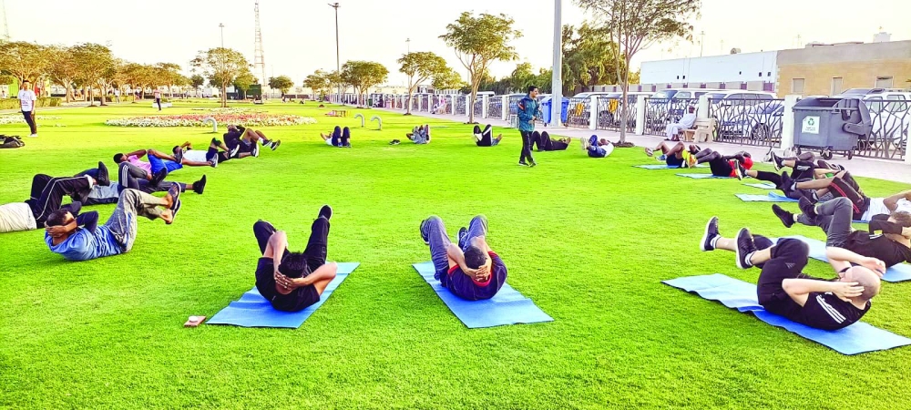 التشجيع على ممارسة الرياضة فى الحدائق العامة