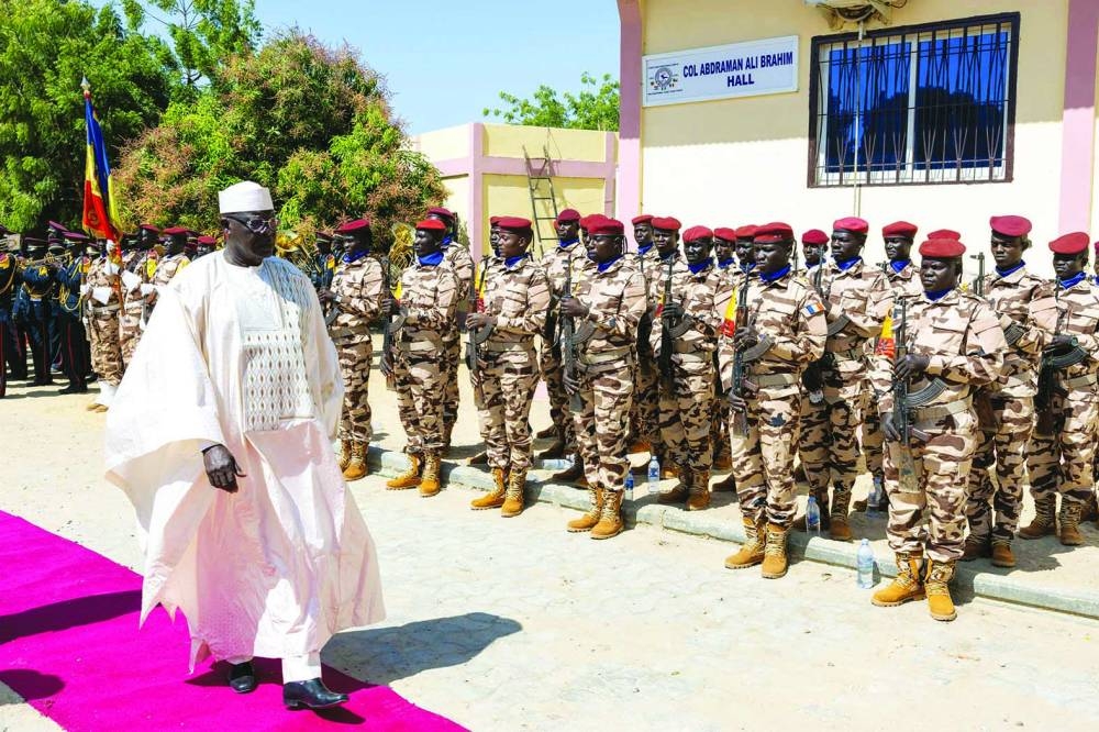 
Issakha Maloua Djamous, Chadian minister of the armed forces arrives at the MNJTF Lake Sanity 2 medal parade, a military ceremony at the MNJTF Headquarters, in Farcha, Ville de Ndjamena, Chad. 