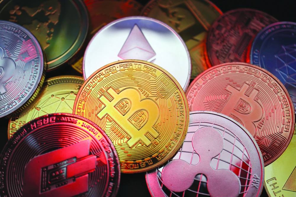 
Representations of cryptocurrencies including Bitcoin, Dash, Ethereum, Ripple and Litecoin are seen in this illustration picture. 