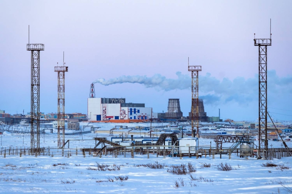 Winter industrial landscape in Chukotka, Russia. President Joe Biden's administration imposed fresh sanctions targeting Russian oil producers, tankers, intermediaries, traders and ports, aiming to hit every stage of Moscow's oil production and distribution chains. Picture supplied by the Abdullah bin Hamad Al-Attiyah International Foundation for Energy and Sustainable Development.