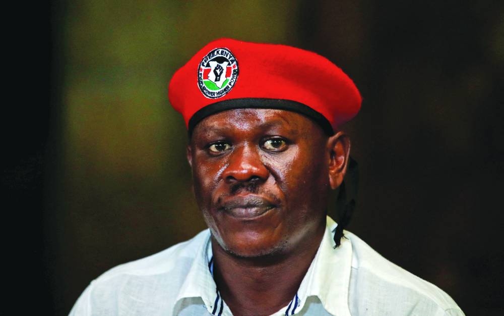 
Kenyan activist Bob Njagi, who says he was abducted while on a minibus on August 19, when four armed men wearing gun holsters ordered him to come with them, speaks during a Reuters interview in Nairobi last October. (Reuters) 