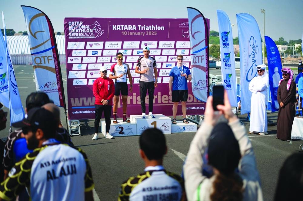 Competitors, ranging across various age groups and categories, participated in the Super Sprint, Olympic Distance, national championship for Qataris, and Duathlon events.