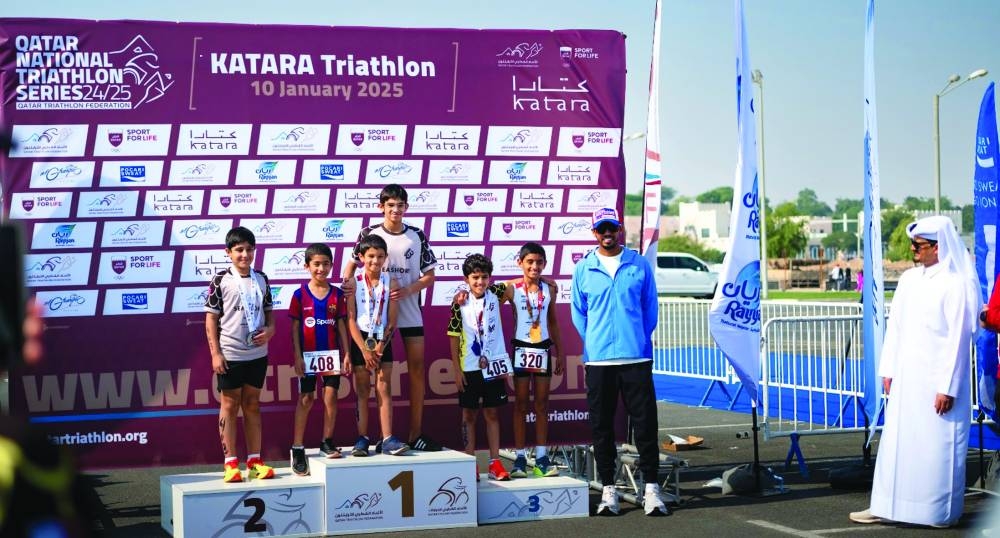 Competitors, ranging across various age groups and categories, participated in the Super Sprint, Olympic Distance, national championship for Qataris, and Duathlon events.