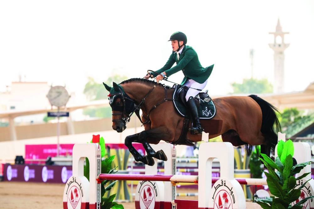 
CSI4*-W - Faults & Time - 145cm class winner Abdullah Alsharbatly of Saudi. 