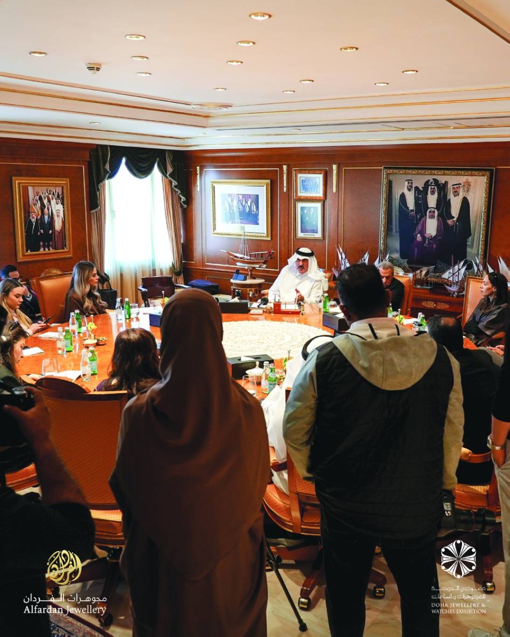 A briefing session on Afardan jewellery's participation in DJWE 2025.