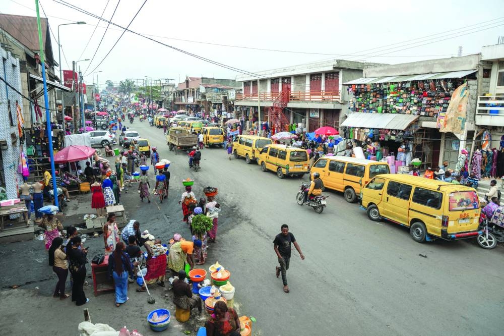 A general view shows traders selling their merchandise at the Birere market despite the paralysis of commercial activities following fighting between M23 rebels and the Armed Forces of the Democratic Republic of the Congo (FARDC), in Goma, eastern Democratic Republic of Congo, January 23, 2025. REUTERS/Arlette Bashizi
