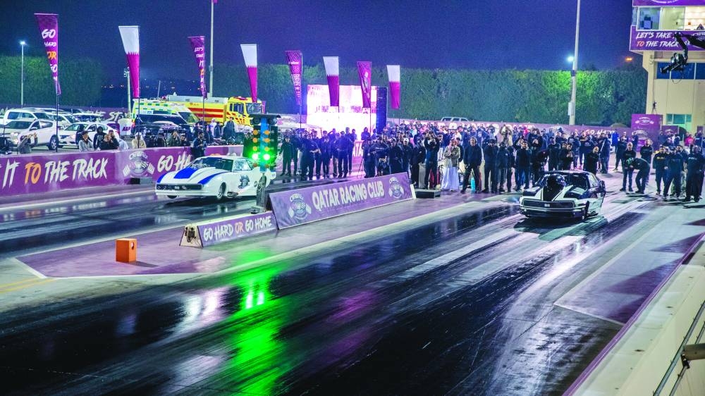 
Action from the fourth round of the Arabian Drag Racing League. 