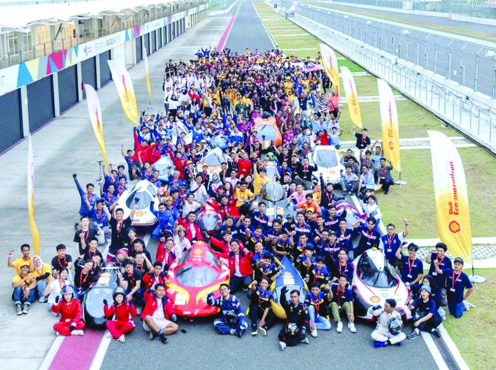 A group picture from Shell Eco-marathon Asia-Pacific and the Middle East 2024, held at Pertamina Mandalika International Street Circuit, Lombok, Indonesia.