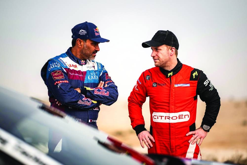 
Nasser Saleh al-Attiyah with Mads Ostberg. 