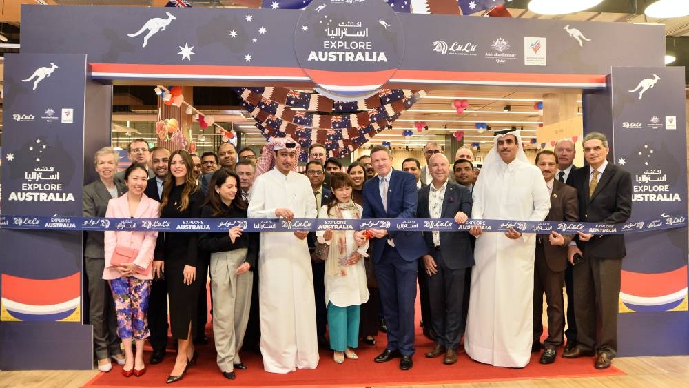 Australian ambassador Shane Flanagan leading the launch of the ‘Explore Australia’ festival in the presence of top LuLu Group officials and other dignitaries. PICTURES: Shaji Kayamkulam.