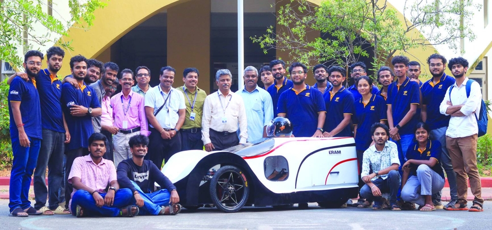 
Folium team with CET principal, on campus. 