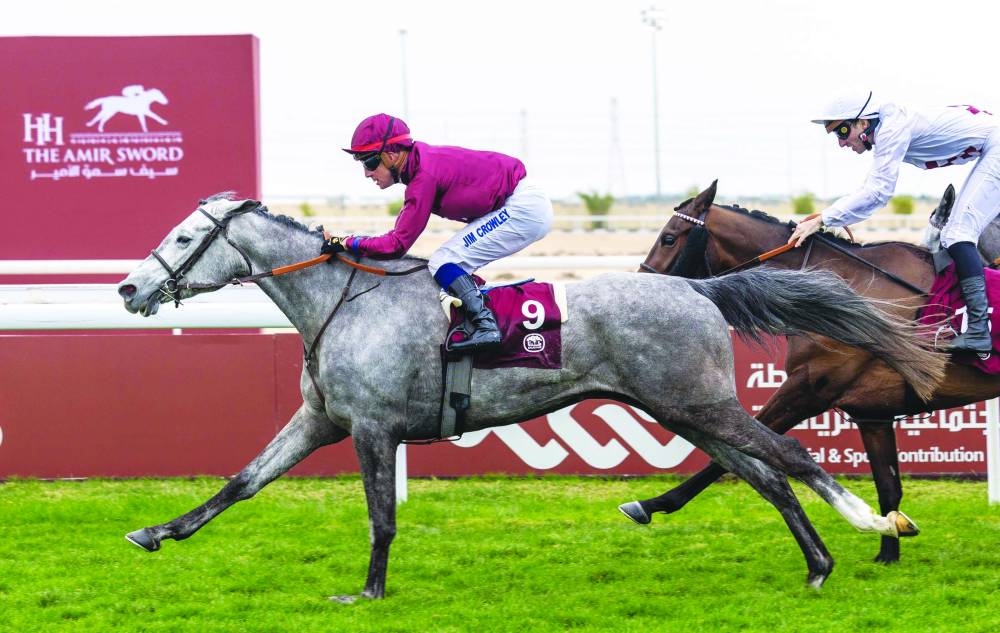 
Jockey Jim Crowley rode Bianca De Ghazal to HH The Amir Silver Sword win. 