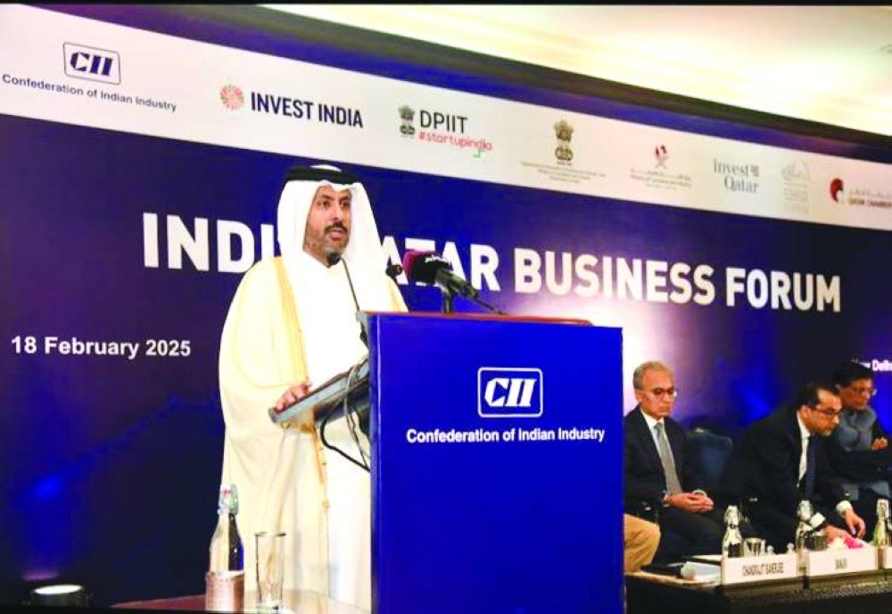 HE the Minister of Commerce and Industry Sheikh Faisal bin Thani bin Faisal al-Thani and Piyush Goyal, India’s Minister of Commerce and Industry, inaugurated the India-Qatar Business Forum in New Delhi on Tuesday. The event was held on the sidelines of the official visit of His Highness the Amir Sheikh Tamim bin Hamad al-Thani to India.