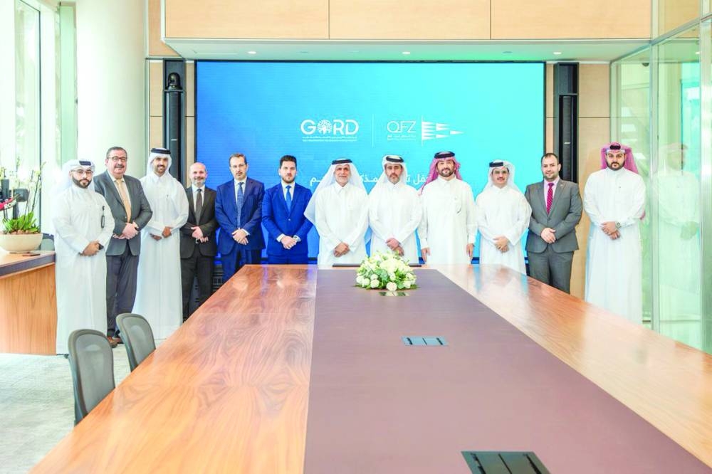 The MoU was signed by founding Chairman of Gord, Dr Yousef Alhorr and Chief Executive Officer for Zones Development at QFZ, Dr Ali al-Khalifa in a ceremony held at the Business Innovation Park in Ras Bufontas Free Zone and attended by key representatives from both organisations.