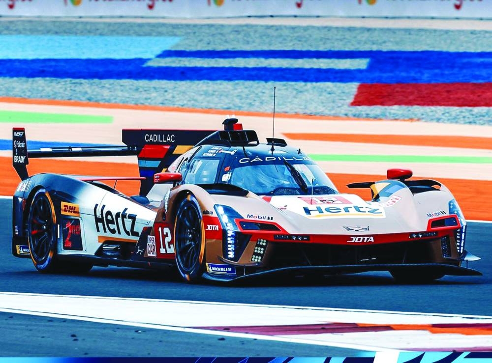 Cadillac Hertz Team JOTA’s Alex Lynn in action during the Qatar 1812km – the opening round of the FIA World Endurance Championship – at the Lusail International Circuit on Wednesday.