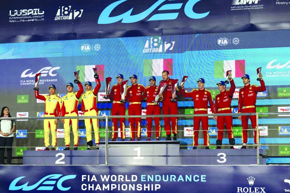 
Ferrari threw down the gauntlet to its FIA World Endurance Championship rivals in the Qatar 1812km on Friday, as the Italian team cantered to a commanding one-two-three finish in the season-opener at the Lusail International Circuit.  