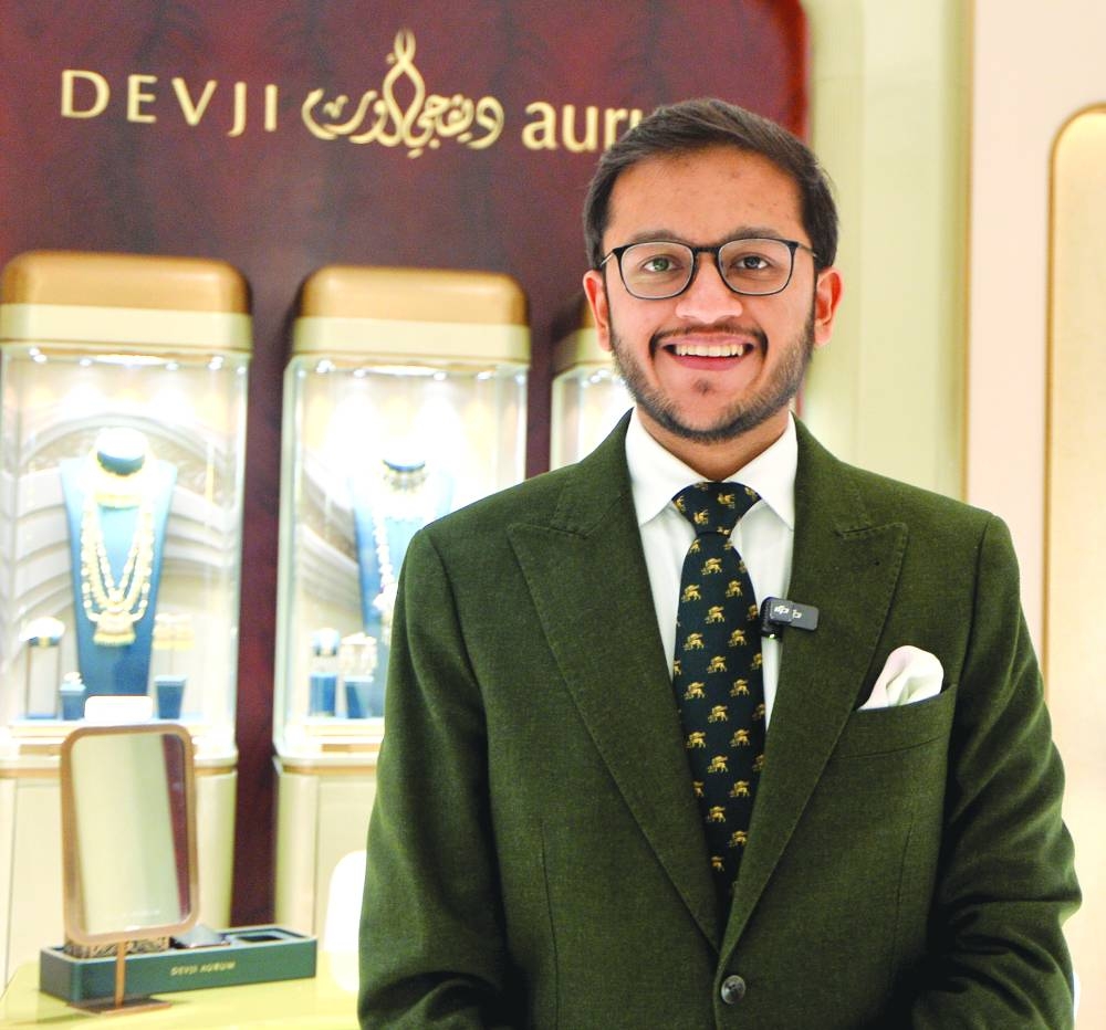 Dev M Sagar during the unveiling of Ruhi Collection 2025 at Alfardan Jewellery in Doha Festival City. 
