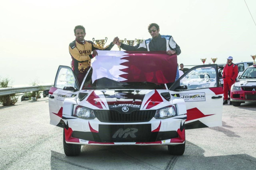 After more than 12 years, the al-Kuwari brothers, Nasser (left) and Abdulaziz, reunited to win the Jordan National Rally in their first joint race.