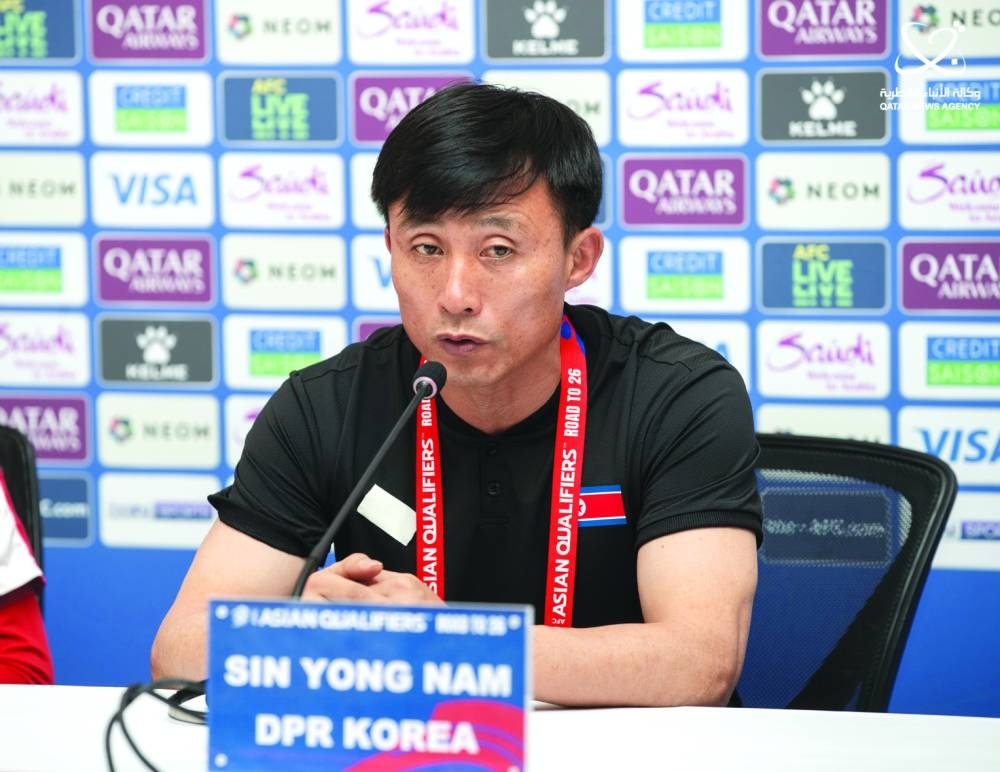 
North Korea’s head coach, Sin Yong-nam 