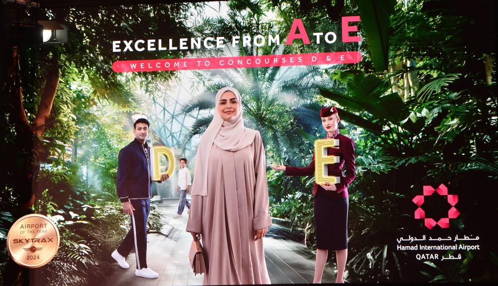  A digital signage displayed at Hamad International Airport. PICTURES: Shaji Kayamkulam