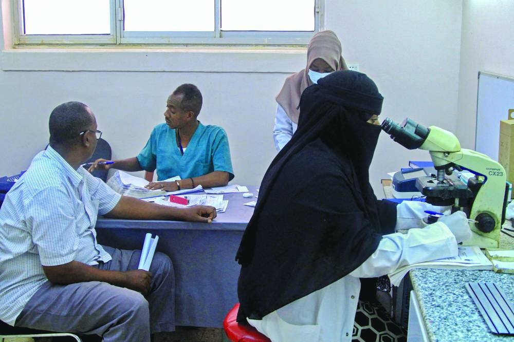 
Staff work at the Saudi hospital in Khartoum’s twin-city Omdurman as most hospitals and schools no longer function in the Sudanese capital and its environs due to the ongoing war. 