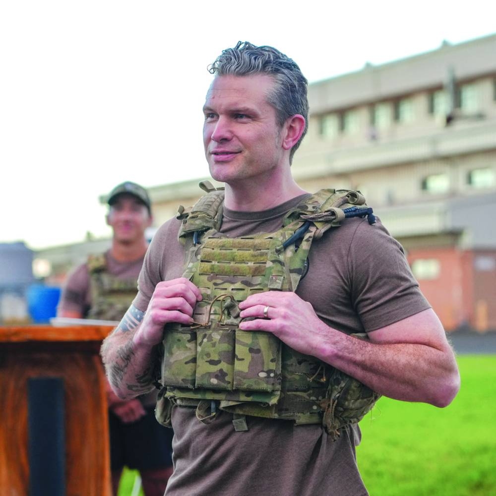 
US Secretary of Defence Pete Hegseth during his meeting with Naval Special Warfare Sailors at Joint Base Pearl Harbor-Hickman, Hawaii. (Reuters) 