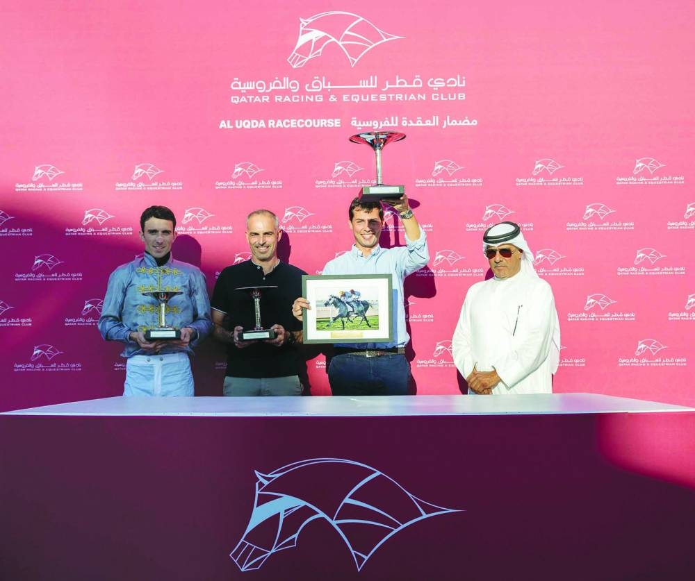 Jockey Pierre Charles Boudot guided Al Zwair to the Msheireb Cup win. PICTURE: Juhaim