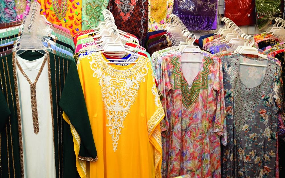 Ladies garments on display in a shop in Souq Waqif. PICTURE: Ram Chand