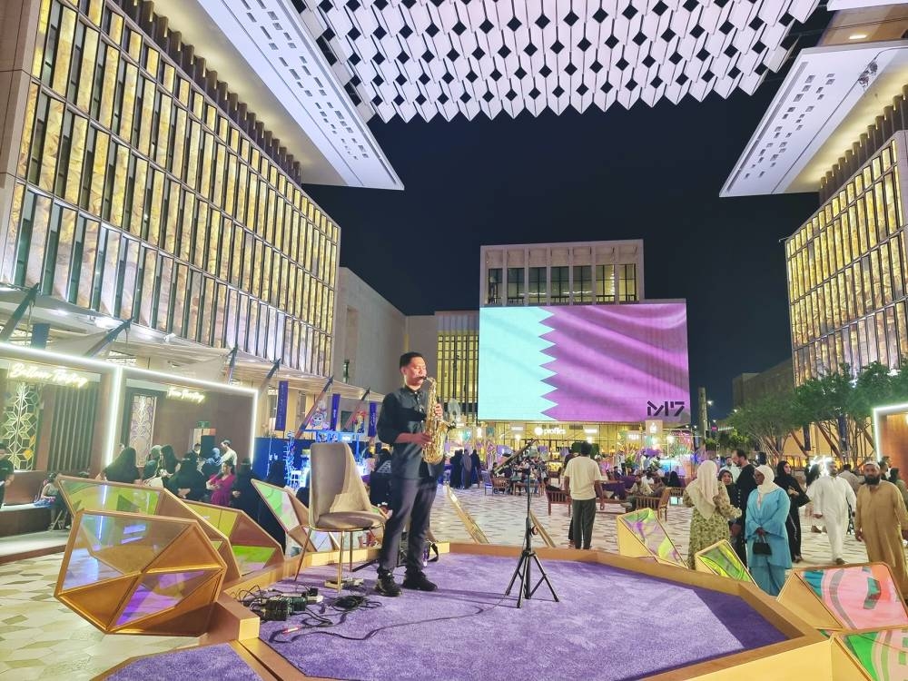 Musicians serenade Eid festival-goers at Msheireb.  PICTURE: Joey Aguilar