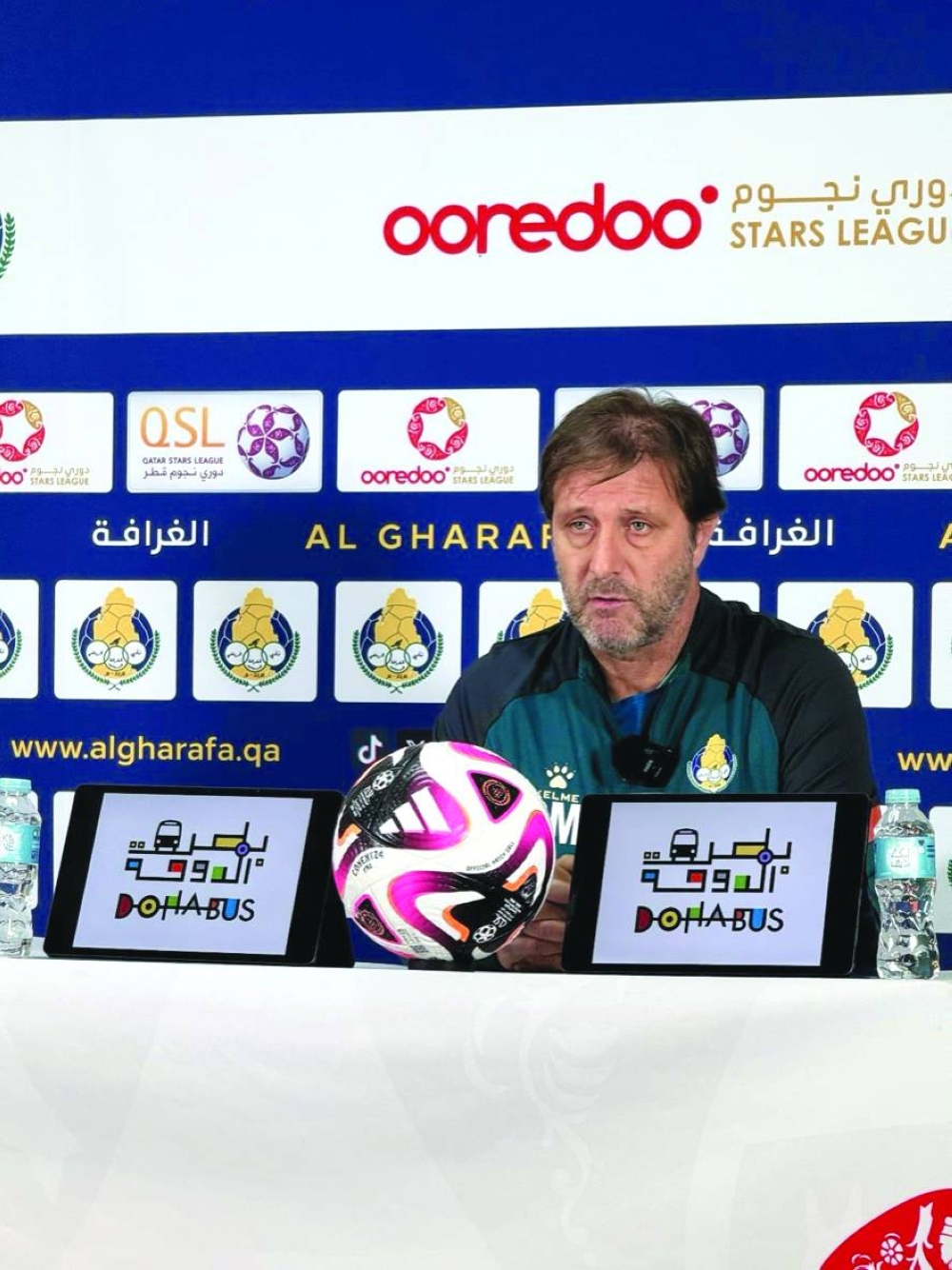 Al Gharafa coach Pedro Martins speaks to the media on Thursday ahead of their Qatar Stars League match against Al Arabi.