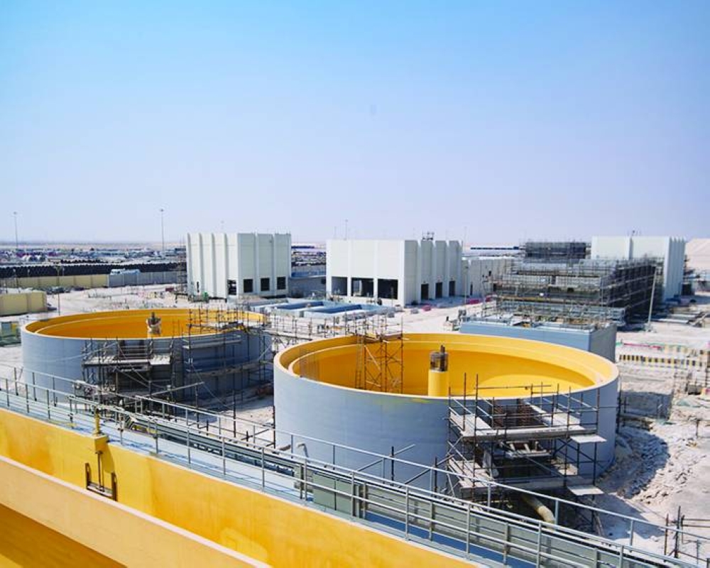 A view of the waste water treatment facility