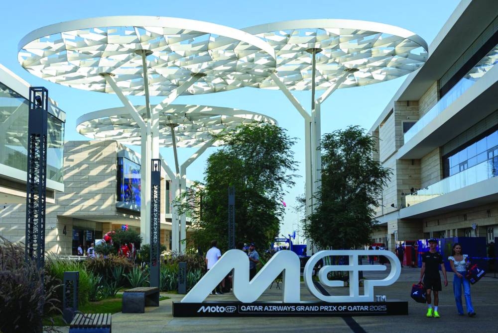 A view of the paddock at the Lusail International Circuit on Thursday.