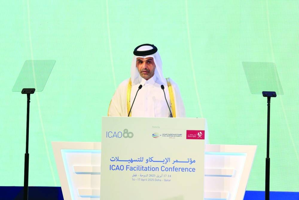 HE the Minister of Transport, Sheikh Mohammed bin Abdulla bin Mohammed al-Thani inaugurating the ICAO Facilitation Conference (FALC 2025) hosted by the State of Qatar and organised by the Qatar Civil Aviation Authority (QCAA) in cooperation with the International Civil Aviation Organisation (ICAO).
The four-day conference is being held under the patronage of HE the Prime Minister and Minister of Foreign Affairs, Sheikh Mohammed bin Abdulrahman bin Jassim al-Thani

Pictures: Shaji Kayamkulam and Ministry of Transport, State of Qatar