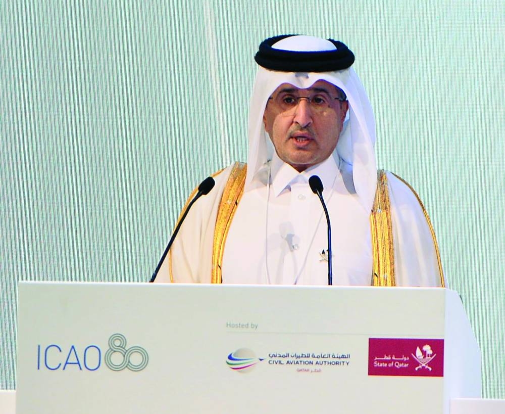 Mohamed bin Faleh al-Hajri, In Charge of Managing the Qatar Civil Aviation Authority (QCAA) addressing FALC 2025.