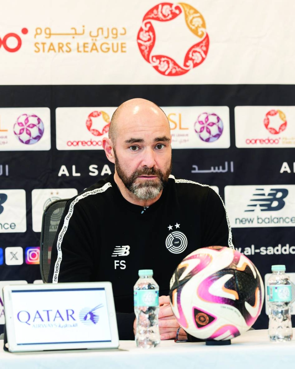 Sadd coach Felix Sancez address the media on Thursday.