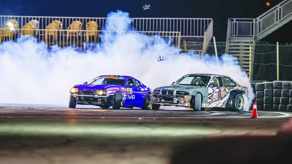 
Action from the final round of the Qatar Drift Championship. 
 