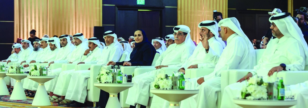 HE Sheikha Al Mayassa and other dignitaries at the ceremony yesterday.