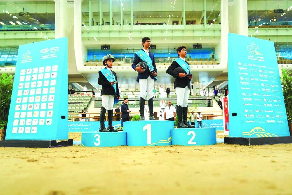 
In the Future Champions class 105cm (FEI Group VII Qualifier), Khaled Nasser al-Khater topped the podium, followed by Youssef Abdulrahman al-Muftah and Fawaz al-Hokair. 