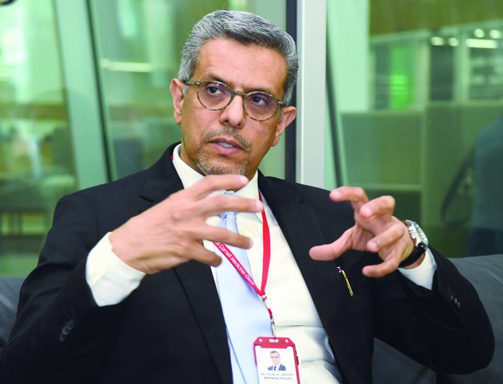 QF’s executive director of RDI, Dr Hilal Lashuel, speaks to Gulf Times Sunday. PICTURE: Shemeer Rashid
