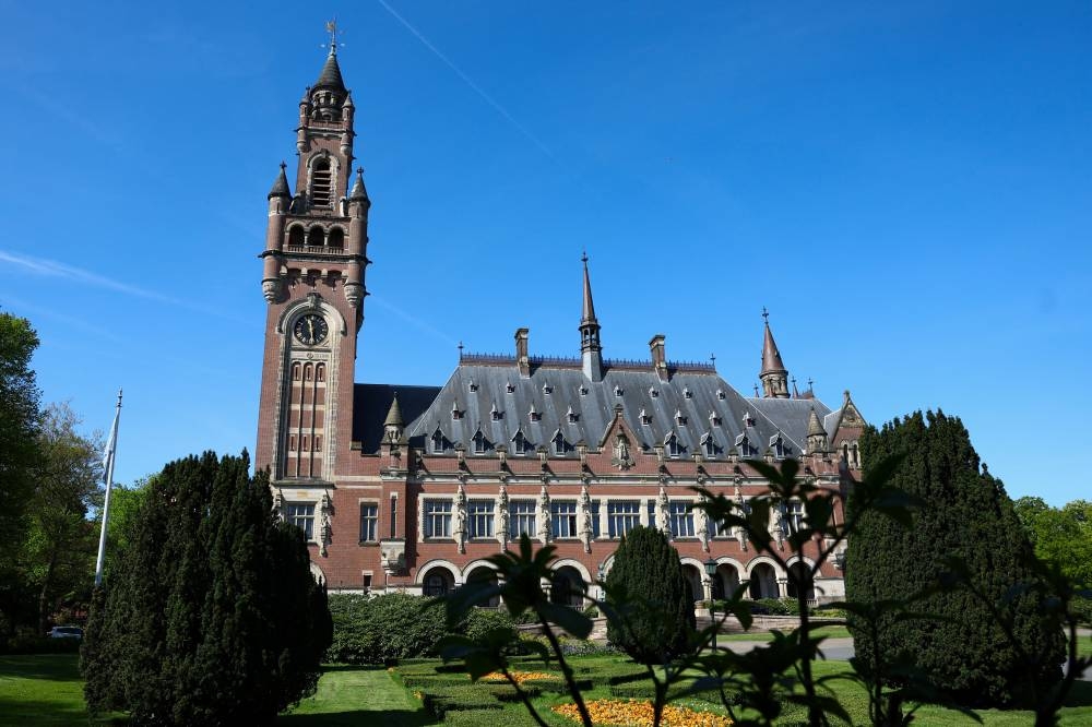 A view shows the Peace Palace, which houses the International Court of Justice (ICJ), on the day of a hearing in the ongoing case regarding Israel's occupation of Palestinian territories, in The Hague, Netherlands, on Monday. REUTERS