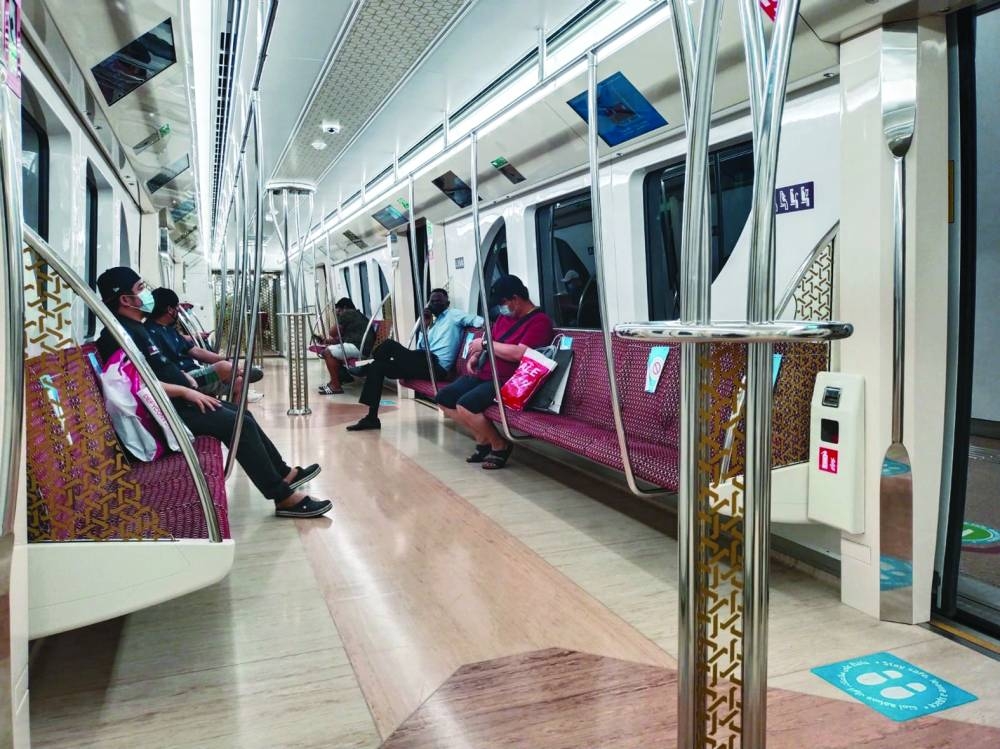 
An inside view of the Doha Metro. PICTURE: Jayan Orma 