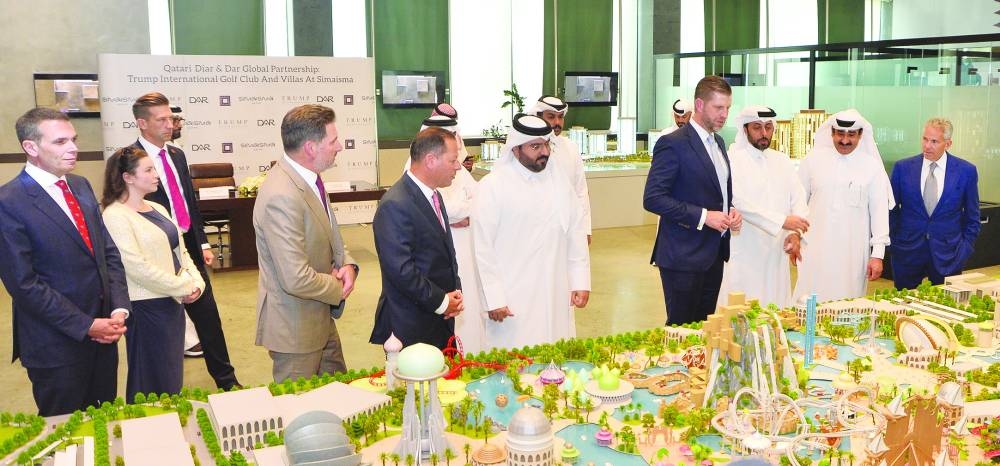 Viewing a scale model of the 650,000sq m theme park, The Land of Legends. PICTURE: Shaji Kayamkulam