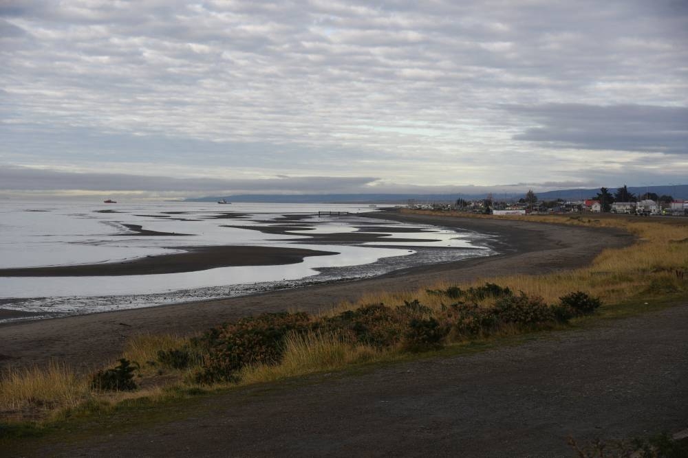 A view of the north beach, as people evacuate the coastline in Chile following a tsunami preventive advisory generated by local authorities, after an earthquake sparked a tsunami threat on the Pacific coast, in Punta Arenas, Chile, on Friday. REUTERS
