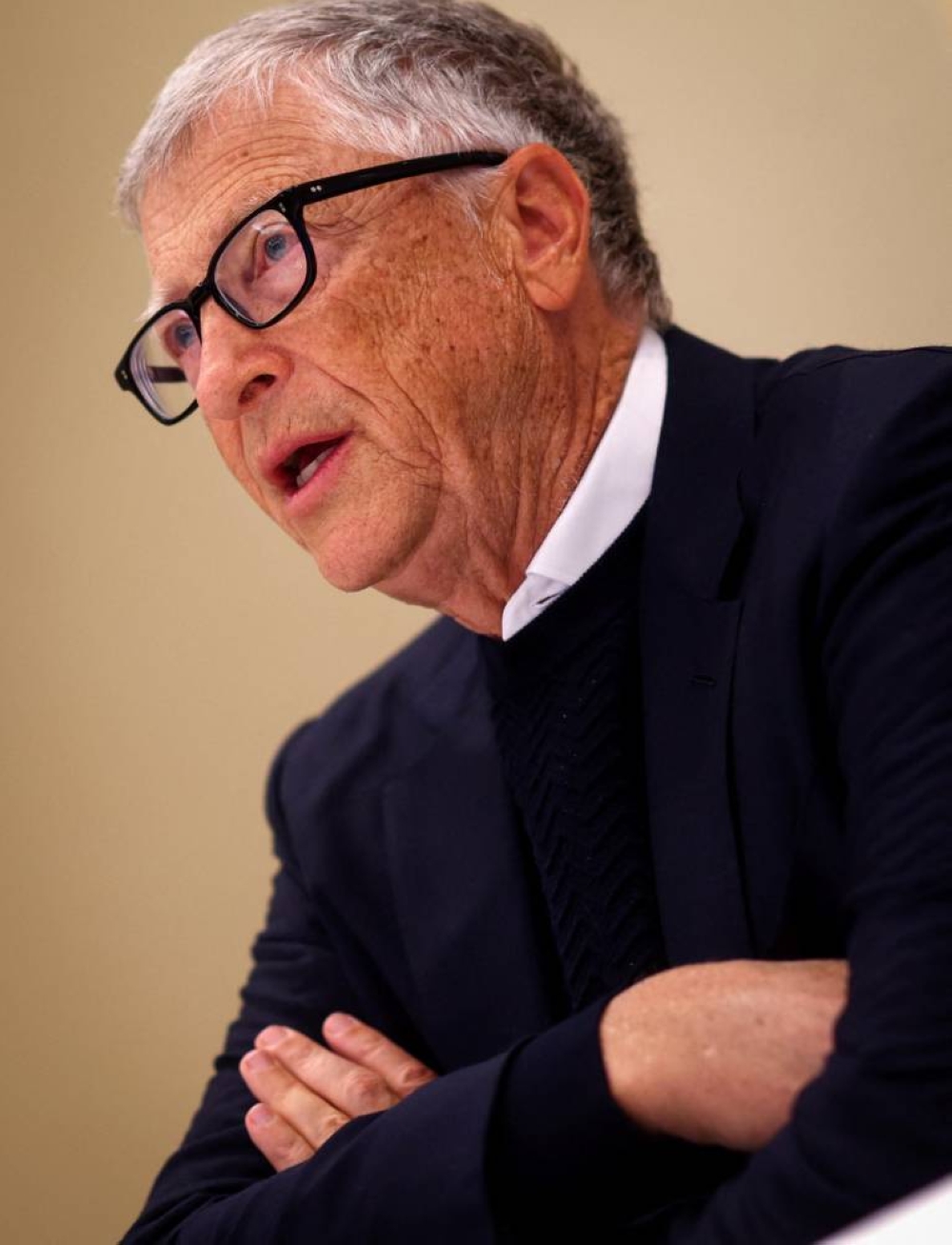 Bill Gates, who pledged on Thursday to give away almost his entire personal wealth in the next two decades and said the world's poorest would receive some $200 billion via his foundation, speaks with Reuters during an interview in New York City, U.S., May 8, 2025. REUTERS/Mike Segar